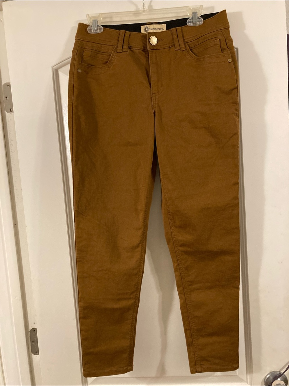 Democracy Women's Ankle-Length Pants in Camel Brown NWOT